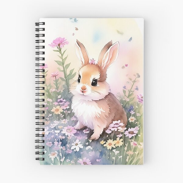 Item preview, Little Bunny in the Garden Flower Watercolor Series9 designed and sold by FlowerAlice.