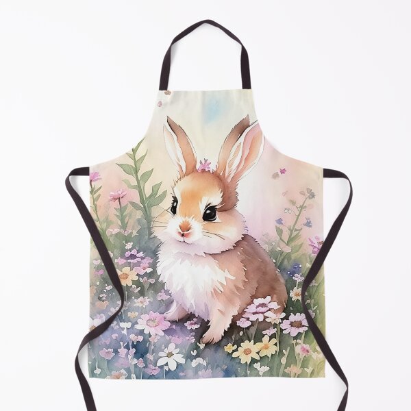 Item preview, Little Bunny in the Garden Flower Watercolor Series9 designed and sold by FlowerAlice.