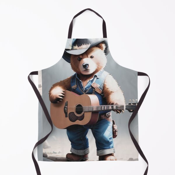 Item preview, a cool bear cowboy playing guitar designed and sold by Pelzi100.