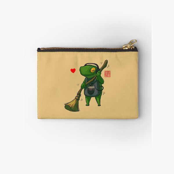 Item preview, sweeping housecleaning frog designed and sold by DingHuArt.