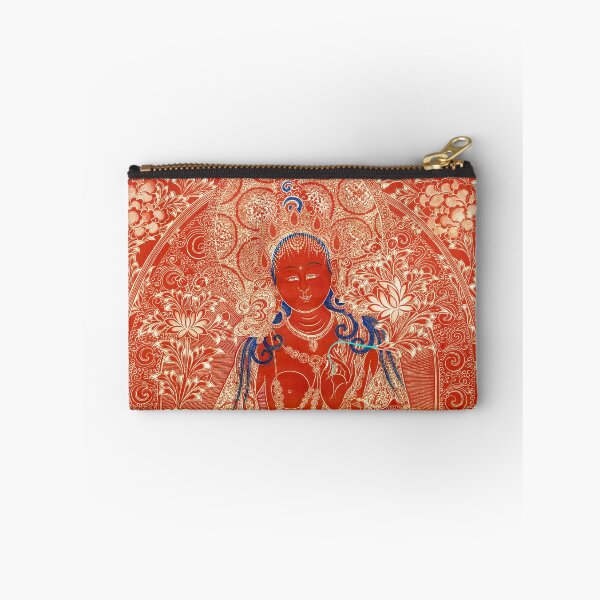 Item preview, Exquisite Green Tara Statue Red Thangka Buddhist Banner Dharma Prints designed and sold by Mulan-Prints.