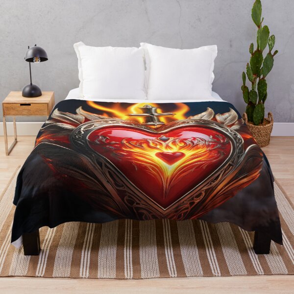 Item preview, Sacred Heart in Flames designed and sold by Tau Tia L Douglass.