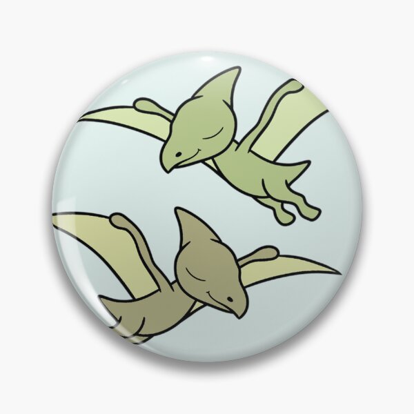 Item preview, LOVEY DINOS: flying Pteranodon couple (blue) designed and sold by EmiliaMoscovich.