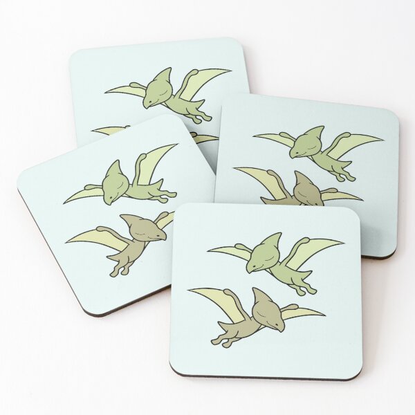 Item preview, LOVEY DINOS: flying Pteranodon couple (blue) designed and sold by EmiliaMoscovich.