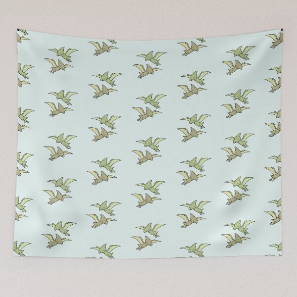 Item preview, LOVEY DINOS: flying Pteranodon couple (blue) designed and sold by EmiliaMoscovich.