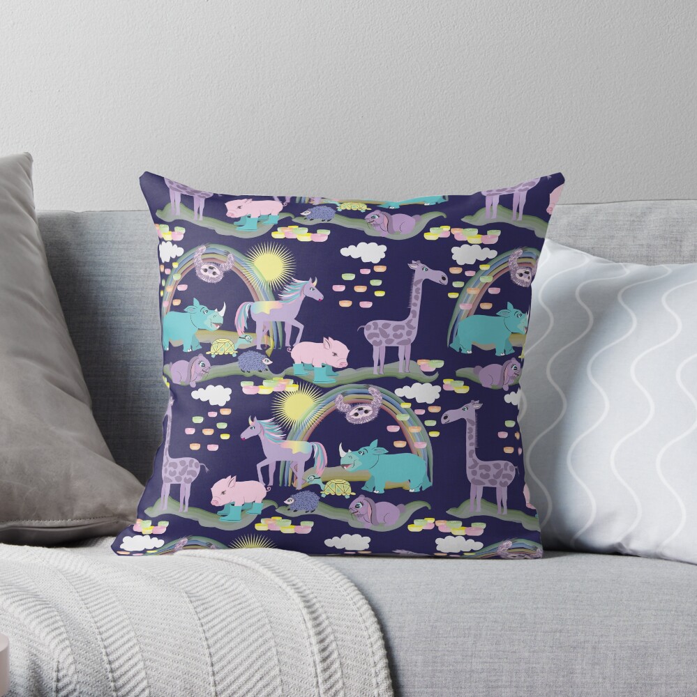 Hare Raising Race Throw Pillow