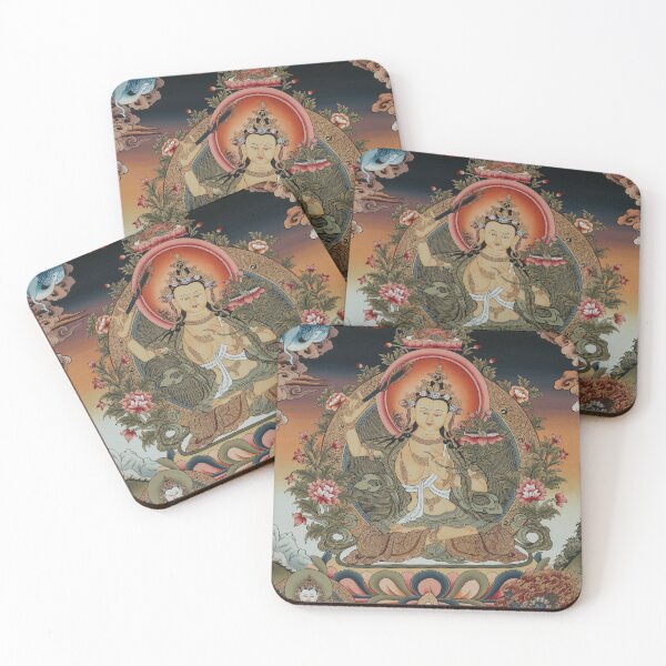 Item preview, Exquisite Thangka Prints Buddhism Enlightenment Dharma Mantra Blessed  designed and sold by Mulan-Prints.