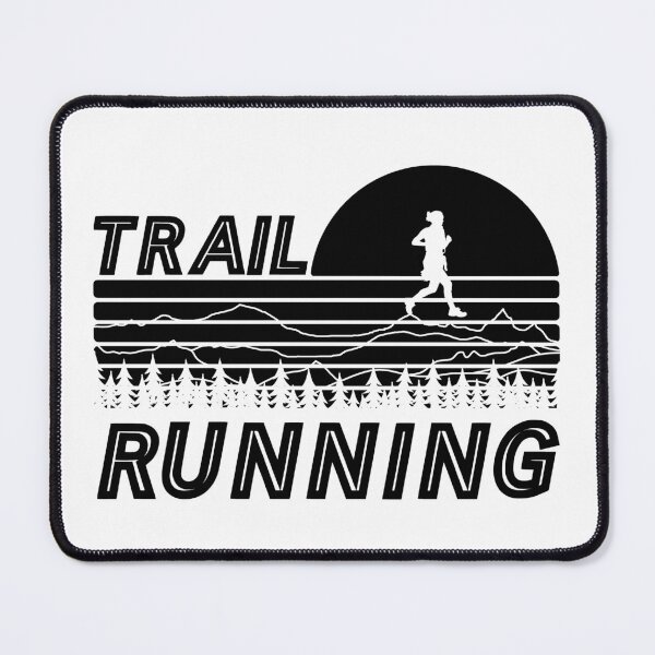 Item preview, Trail running in sunset with mountains and forest designed and sold by wejollydigitals.