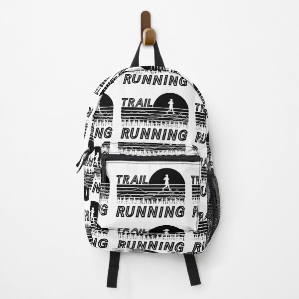 Item preview, Trail running in sunset with mountains and forest designed and sold by wejollydigitals.