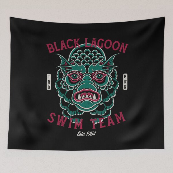Item preview, Black Lagoon Swim Team - Vintage Traditional Tattoo - Horror  designed and sold by Nemons.
