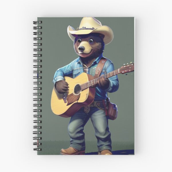 Item preview, a cool bear cowboy playing guitar designed and sold by Pelzi100.