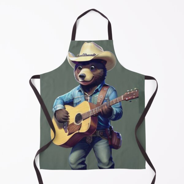 Item preview, a cool bear cowboy playing guitar designed and sold by Pelzi100.