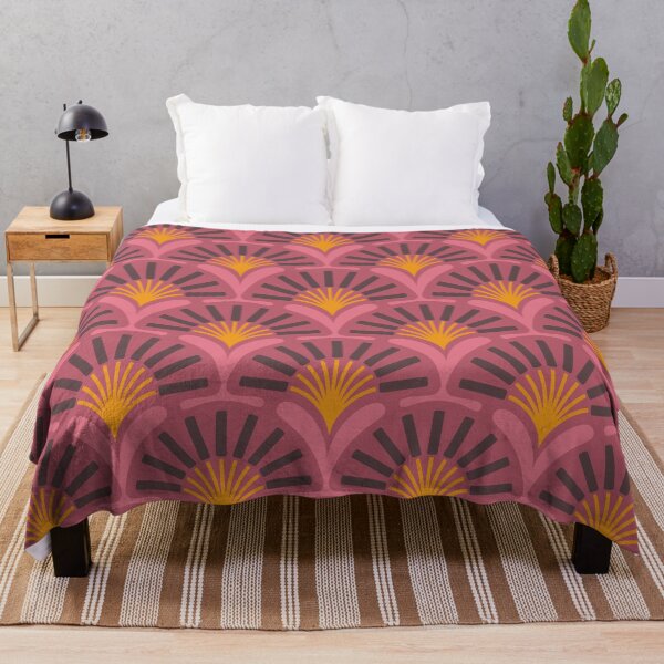 Item preview, KF 0117 B - Vintage Retro 70s Modern Geometric Floral Pattern In Purple designed and sold by KhakiFinch.