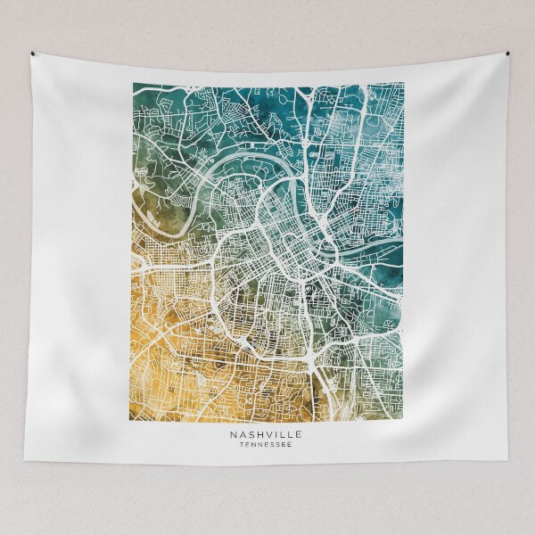 Item preview, Nashville Tennessee City Map designed and sold by ArtPrints.