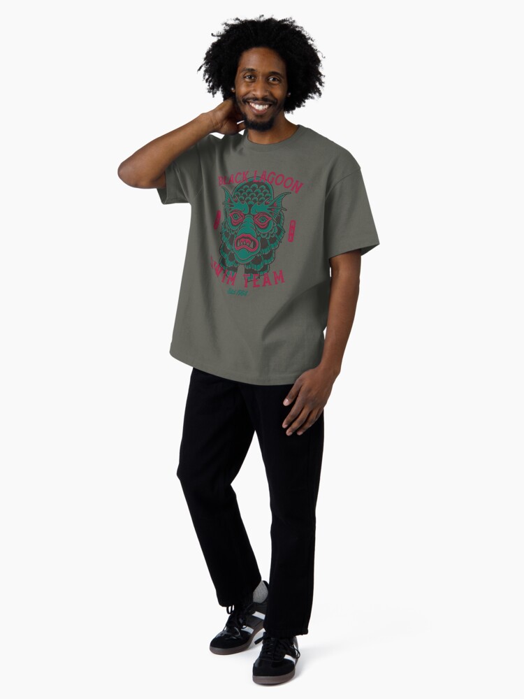 Thumbnail 4 of 7, Oversized T-Shirt, Black Lagoon Swim Team - Vintage Traditional Tattoo - Horror designed and sold by Nemons.