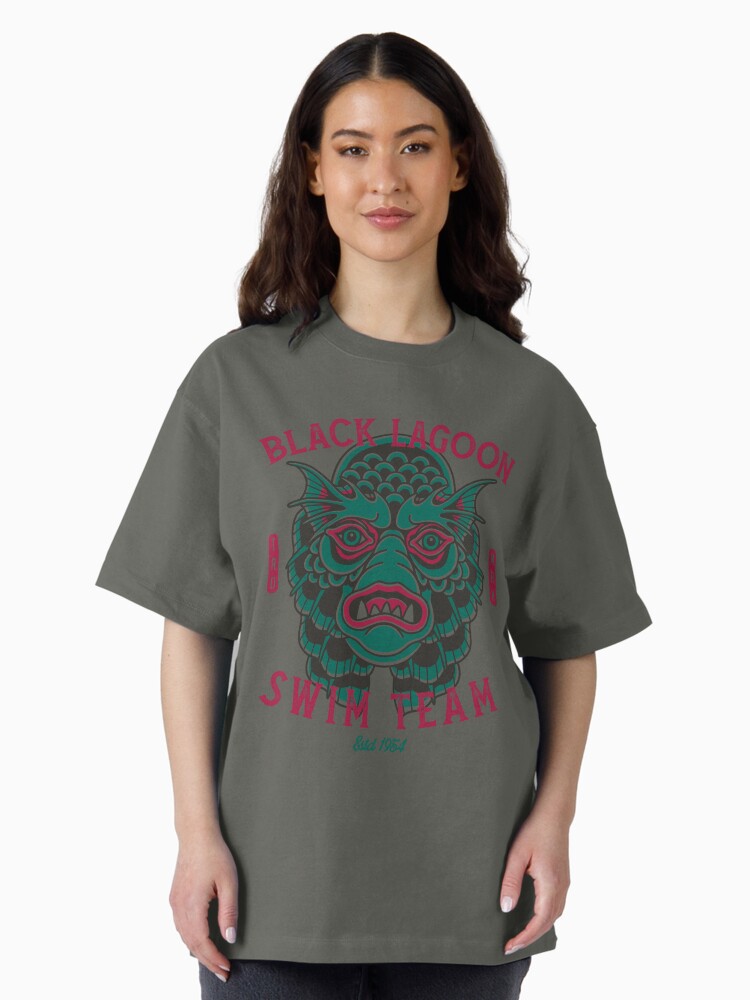 Thumbnail 2 of 7, Oversized T-Shirt, Black Lagoon Swim Team - Vintage Traditional Tattoo - Horror designed and sold by Nemons.