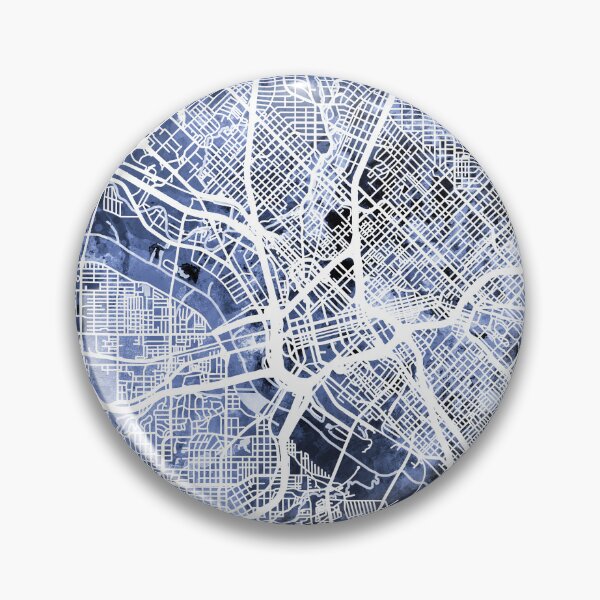 Artikelvorschau, Stadtplan von Dallas, Texas entworfen und verkauft von ArtPrints.
