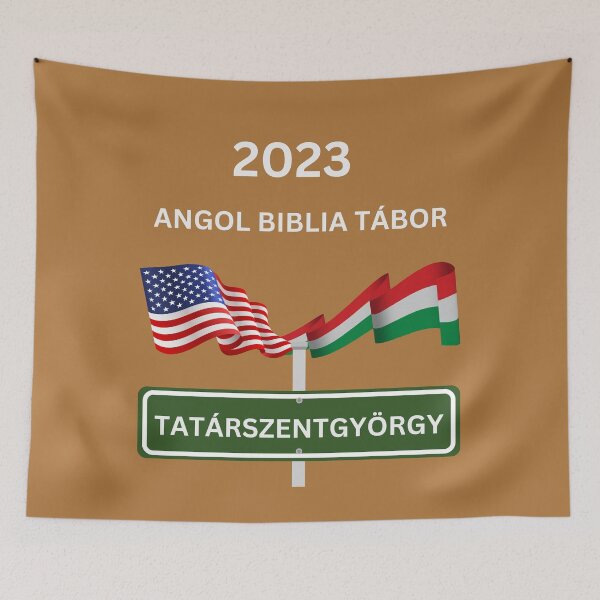 Item preview, (black & darks) TATÁRSZENTGYÖRGY, HUNGARY, BAPTIST AID, ENGLISH BIBBLE CAMP. designed and sold by IORODAN.