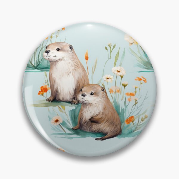 Item preview, Drawing of Otter, Forest, Animal, Pet, Wildlife, Seamless,Pattern, Cute, Sealife, Sand designed and sold by puppynpaw.