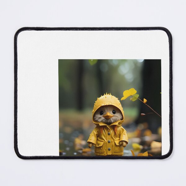 Item preview, a small stuffed animal wearing a yellow raincoat designed and sold by Dark Fantasy Store.