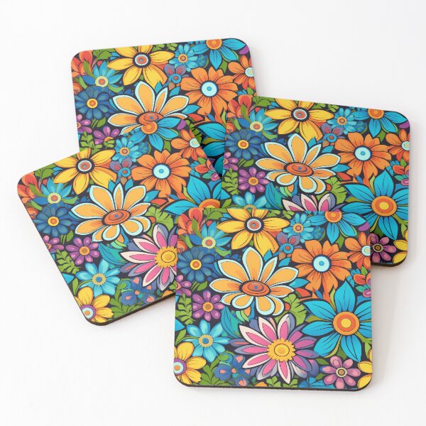 Item preview, Hippie Flowers Pattern designed and sold by Ellimade.