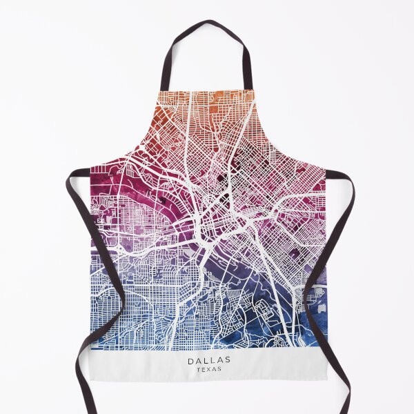 Aperçu de l'œuvre Plan de la ville de Dallas au Texas créée et vendue par ArtPrints.