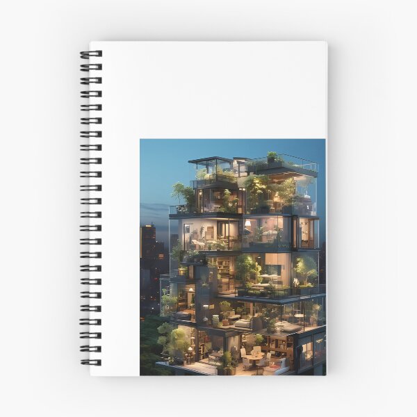 Item preview, a very tall building with lots of plants on top of it designed and sold by Dark Fantasy Store.