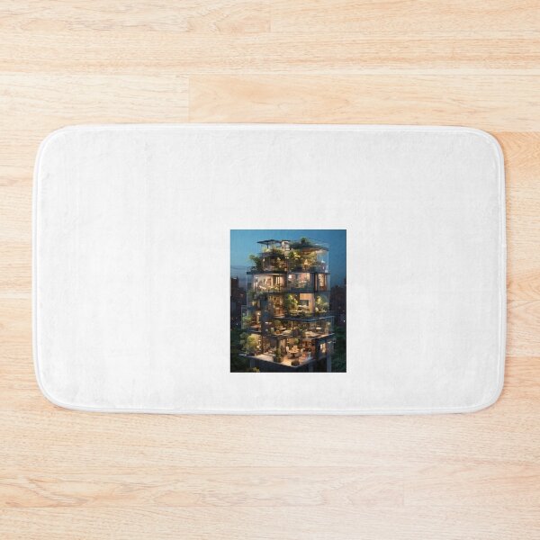 Item preview, a very tall building with lots of plants on top of it designed and sold by Dark Fantasy Store.