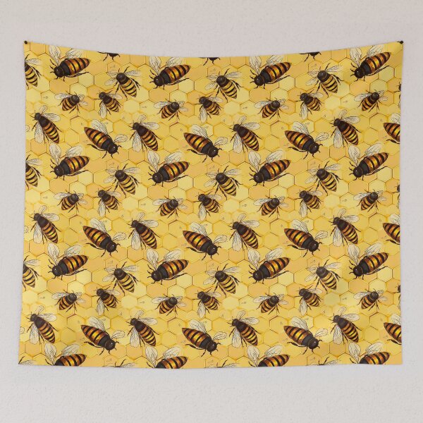 Item preview, Bee, Bees, Beehive, Forest, Animal, Pet, Wildlife, Seamless,Pattern, Cute, Sealife, Sand designed and sold by puppynpaw.