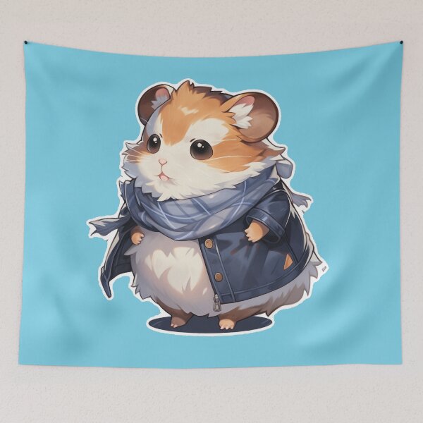 Item preview, Adorable Golden Hamster Cartoon Sticker designed and sold by PaintbrushPlace.