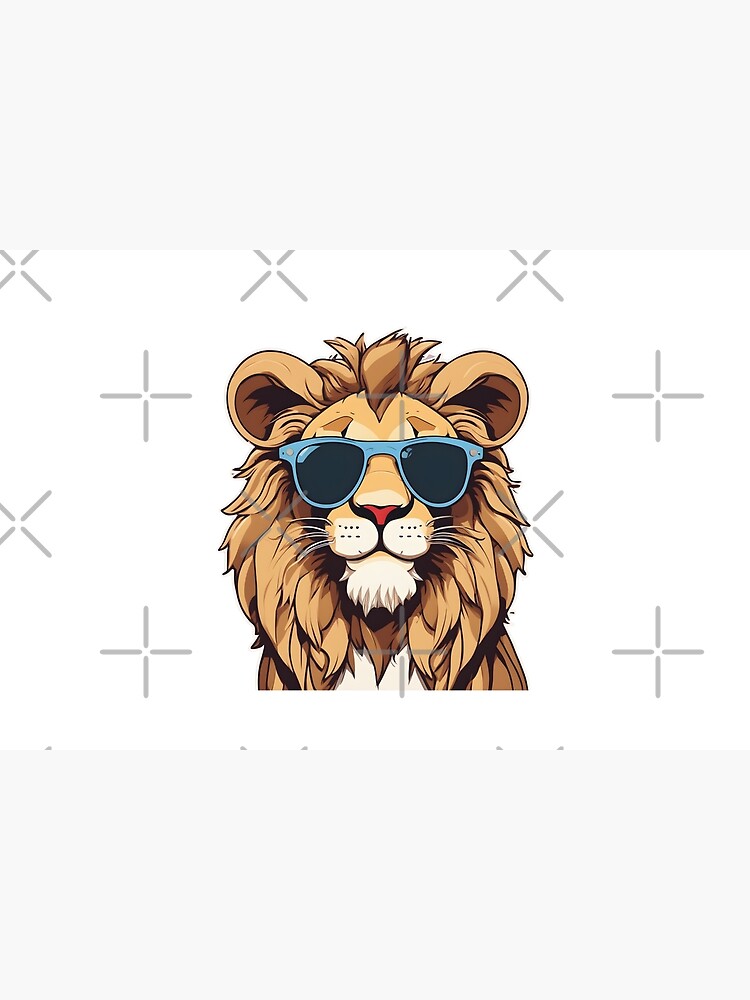 Discover Lion in Sunglasses | Bath Mat