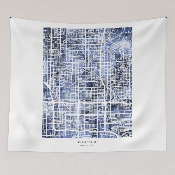 Item preview, Phoenix Arizona City Map designed and sold by ArtPrints.