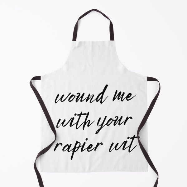 Aperçu de l'œuvre wound me with your rapier wit text graphic v4a white background créée et vendue par fishpressink.