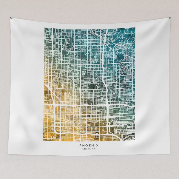Item preview, Phoenix Arizona City Map designed and sold by ArtPrints.