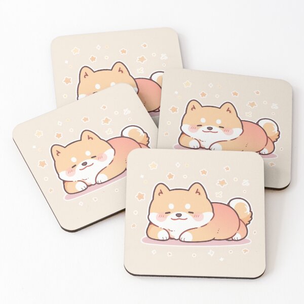 Item preview, Sleeping Anime Shiba Inu In Kawaii Japanese Aesthetic designed and sold by RibbitFans101.