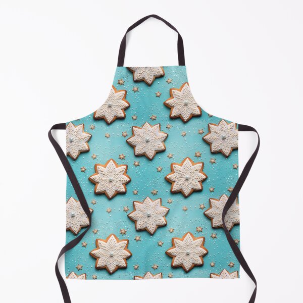 Item preview, Sugar iced cookies on blue background for a beautiful Christmas, pattern designed and sold by Caphira.