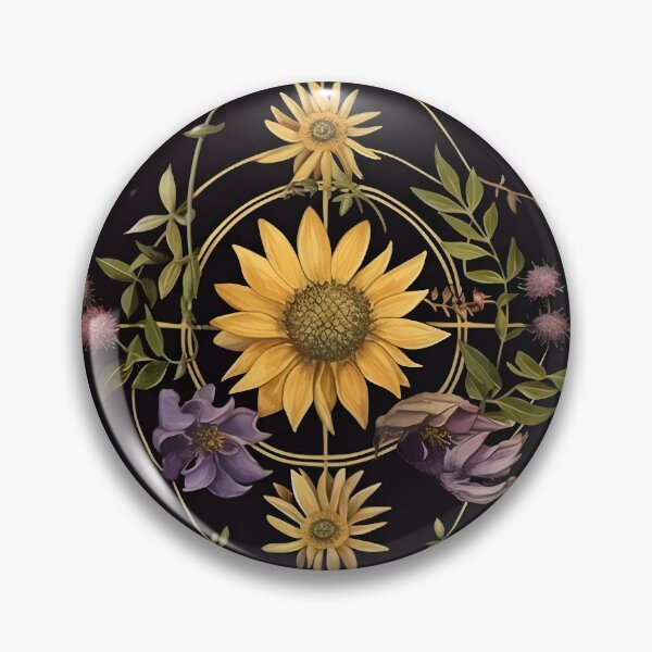 Artikelvorschau, Dunkle geometrische Sonnenblume entworfen und verkauft von Enyr.