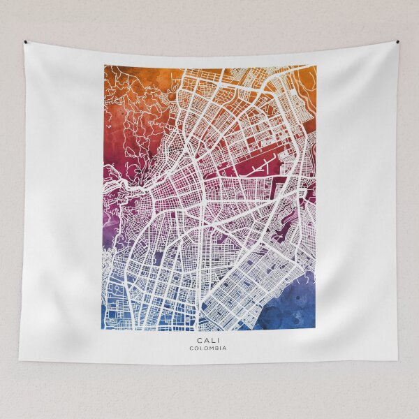 Item preview, Cali Colombia City Map designed and sold by ArtPrints.