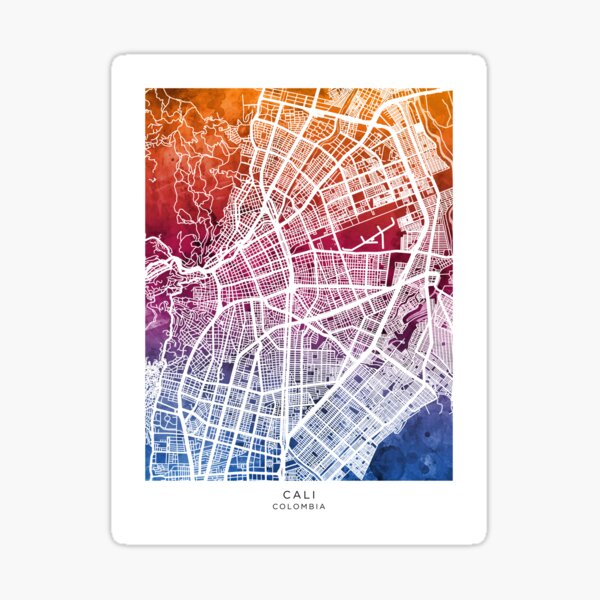 Item preview, Cali Colombia City Map designed and sold by ArtPrints.