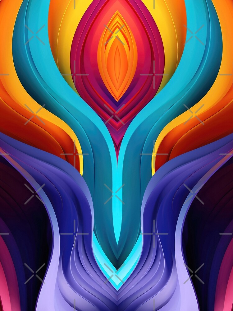 Thumbnail 3 of 3, Scarf, Colorful Abstract Variation designed and sold by Visual-Elixir.