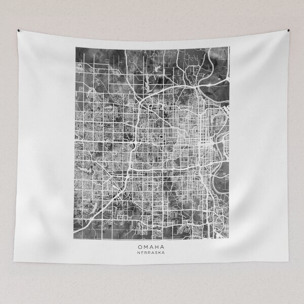Item preview, Omaha Nebraska City Map designed and sold by ArtPrints.