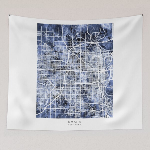 Item preview, Omaha Nebraska City Map designed and sold by ArtPrints.