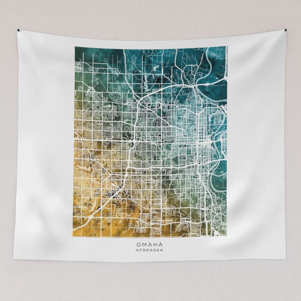 Item preview, Omaha Nebraska City Map designed and sold by ArtPrints.