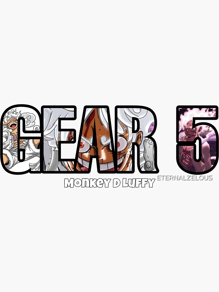 Gear 5 - Monkey D luffy Sticker for Sale by SevenYero