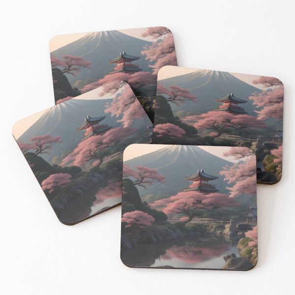 Item preview, Zen Inspired Scenes Of Japan - Sakura, Shrines And Fuji Art designed and sold by Sandydesign.