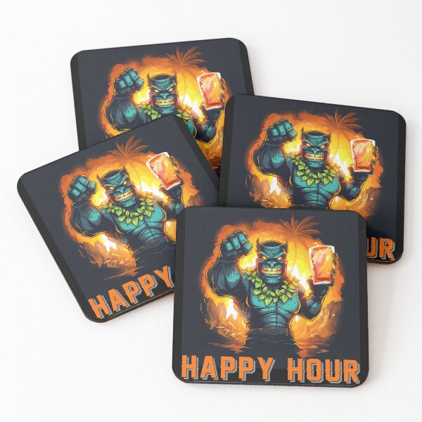 Item preview, Tiki Happy Hour Design, with Orange Lettering designed and sold by VelvetRoom.
