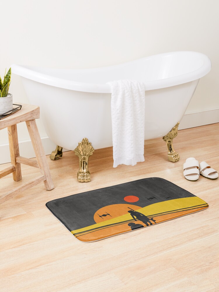 Bath Mat, Tatooine Colorful Sunset designed and sold by yellowmadcat