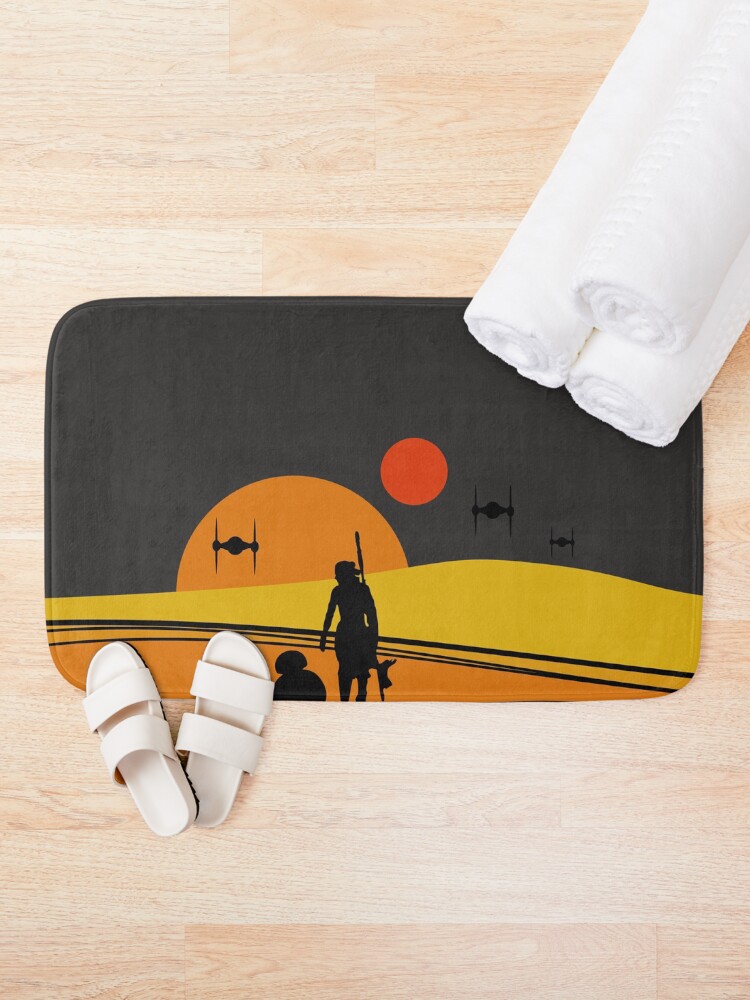 Thumbnail 2 of 6, Bath Mat, Tatooine Colorful Sunset designed and sold by yellowmadcat.