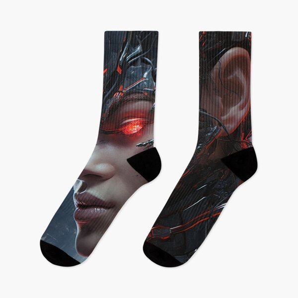 Item preview, Nerdy Cyborg Cyberpunk 2 designed and sold by Red Witch Art.