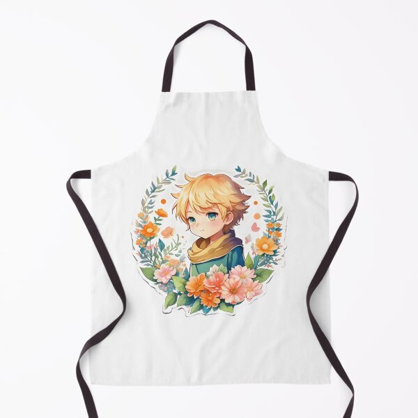 Item preview, Auric Blooms - Charming Anime Blonde Boy with Floral Fantasy designed and sold by CuteArt5639.